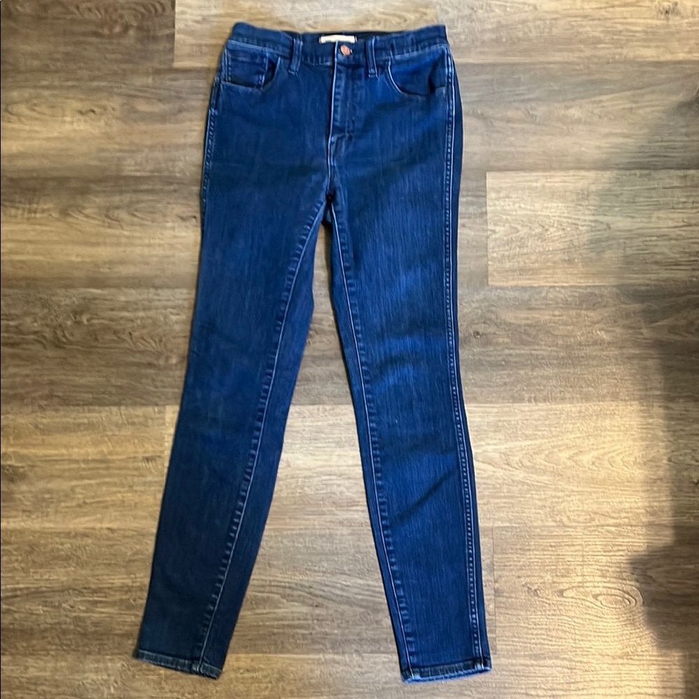 Madewell Slim BoyJean High Rise Skinny Blue Jeans  - 27